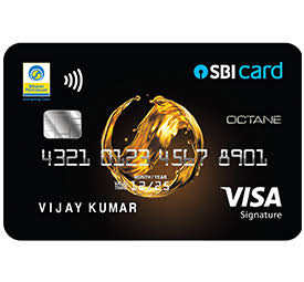 SBI BPCL Octane Credit Card card design
